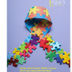 Puzzle ribbon representing creativity, brand unity, and purposeful design by Legacy Creative Studio.