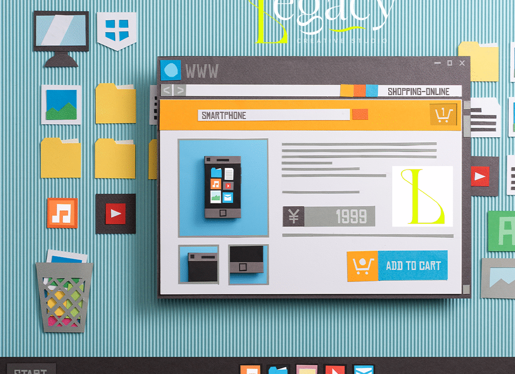 Website design concept created by Legacy Creative Studio – professional web development and branding services in Albania