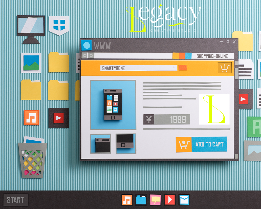 Website design concept created by Legacy Creative Studio – professional web development and branding services in Albania